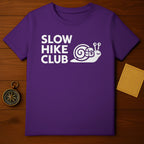 Slow Hike Club Snail Graphic Purple Shirt
