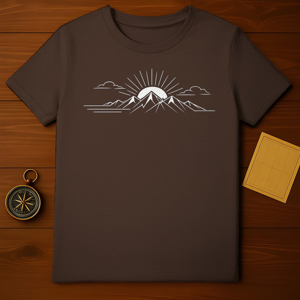 Sunset Mountain Landscape Graphic T-Shirt