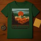 Colorado Mountain Vintage Sunset Tee Shirt