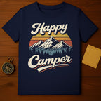 Happy Camper Graphic Tee with Mountain Design