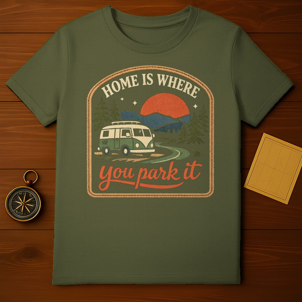 Home is where you park it van life adventure product type
Van life
Camper van
Road trip
Adventure
Travel
Outdoor
Camping
Nature
Mountains
Forest
Sunset
Retro design
Vintage van
Wanderlust
Explore
Home is where you park it
Graphic design
T-shirt
Lifestyle
Freedom