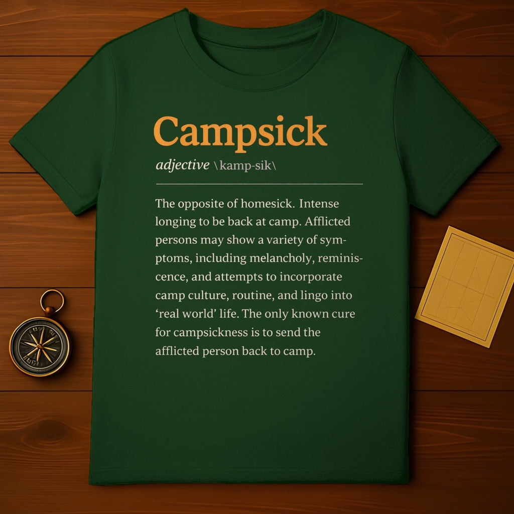 Campsick Definition Shirt for Camp Lovers and Enthusiasts