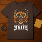 Cool Deer With Antlers Wearing Sunglasses BRUH T-Shirt