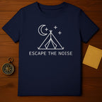 Escape the Noise Moon and Tent Graphic T-Shirt