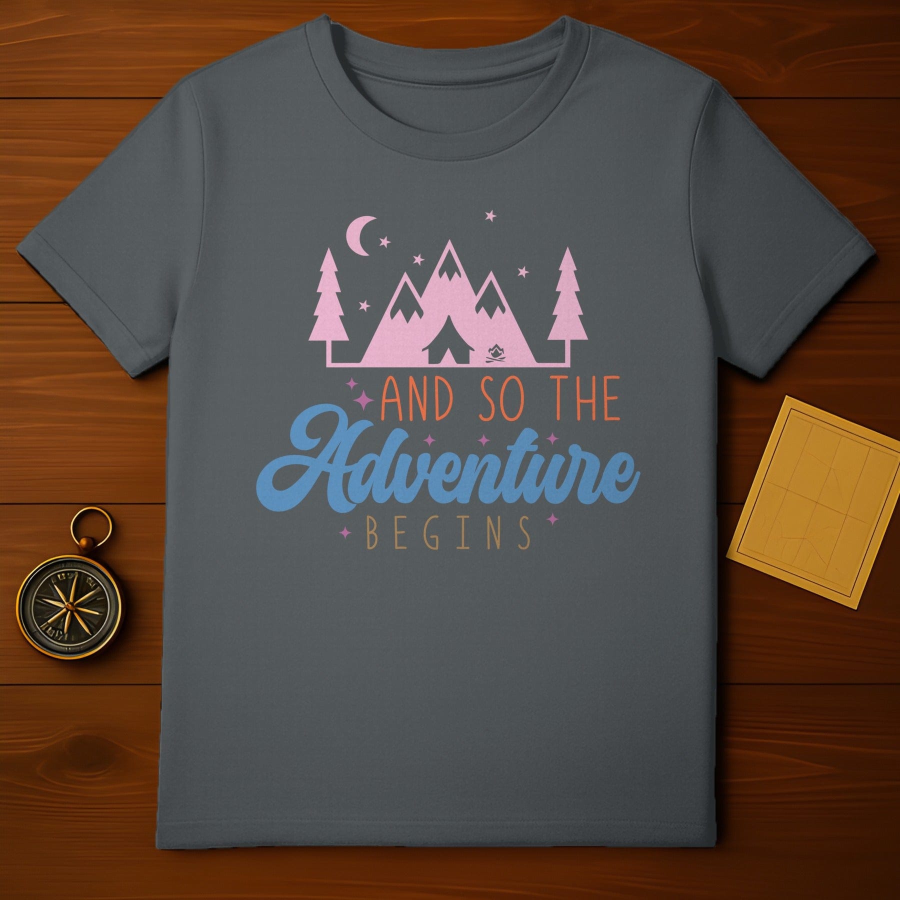 And So the Adventure Begins Camping Graphic Tee Product