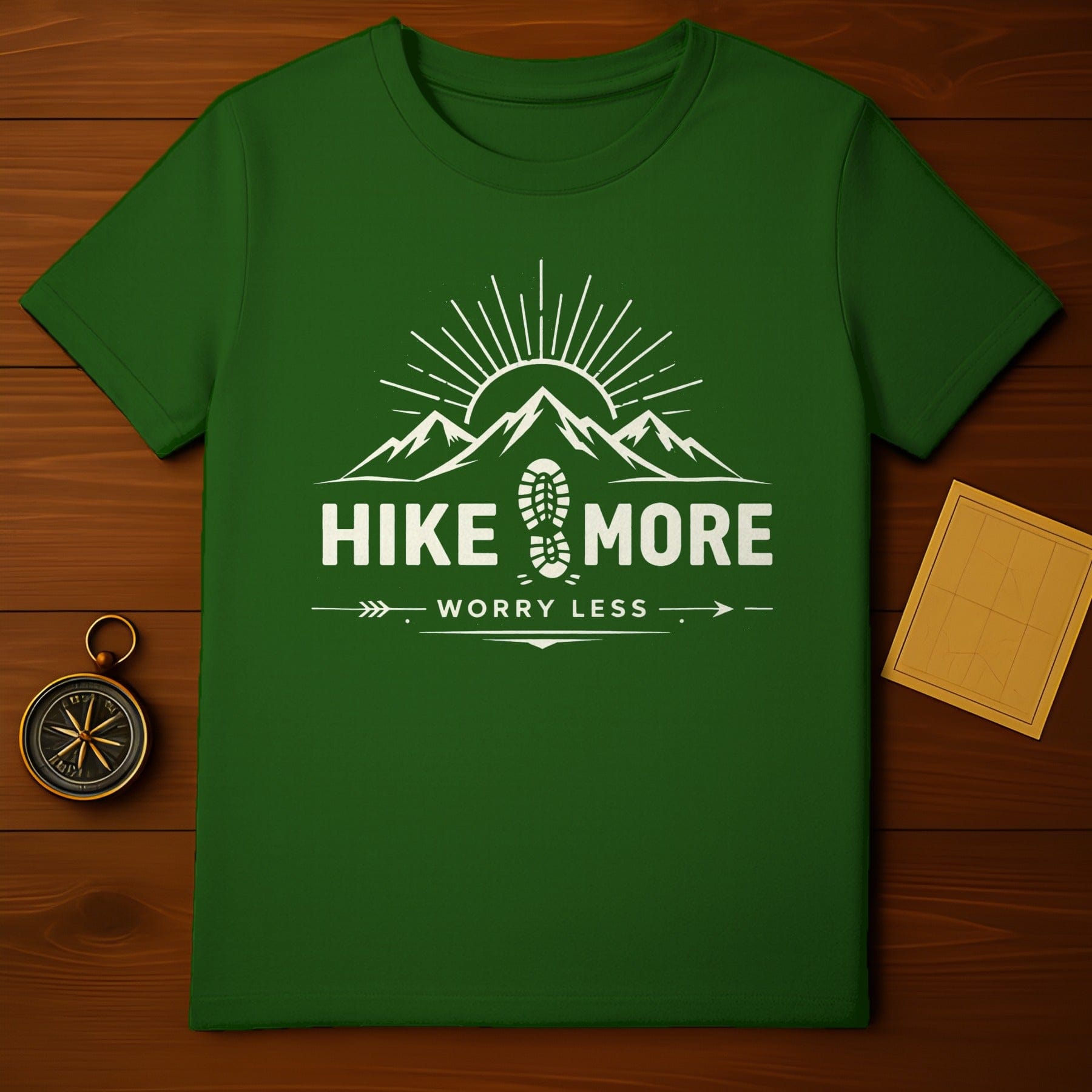Hike More Worry Less Mountain Adventure T-Shirt