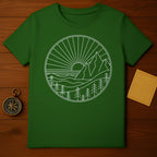 Scenic Mountain Sunset with Pine Trees T-shirt