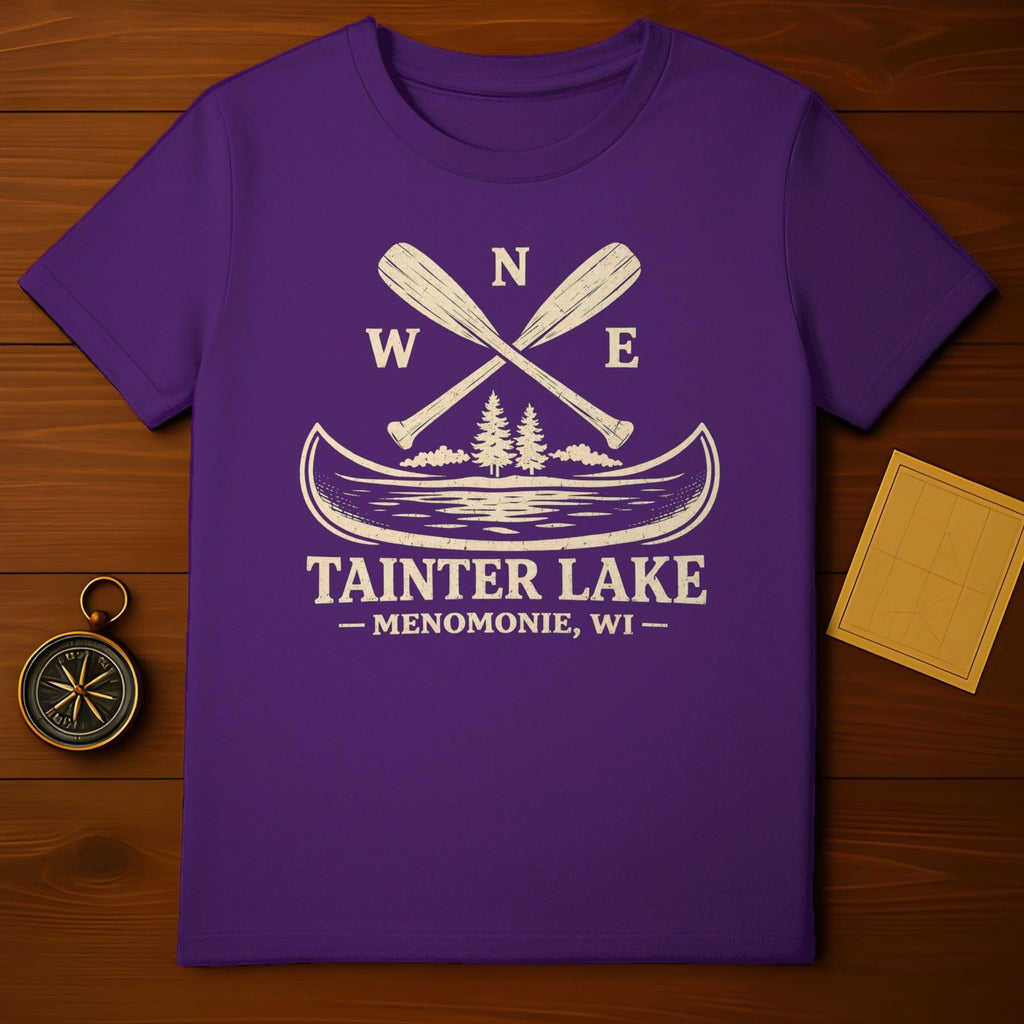 Tainter Lake Menomonie WI Canoeing T-Shirt