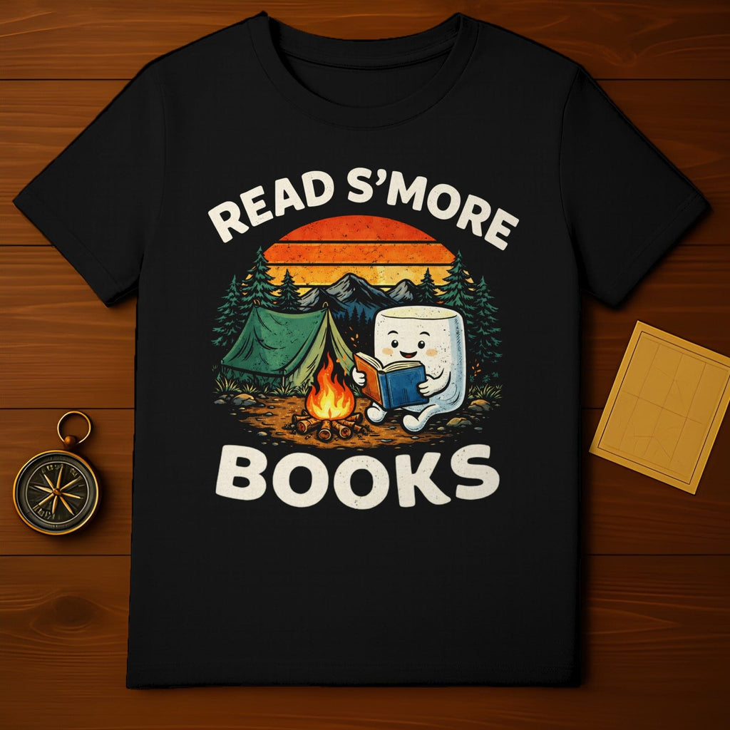 Read S'more Books Camping Theme Graphic Tee Shirt