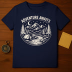 Adventure Awaits Scenic Graphic Camping T-Shirt