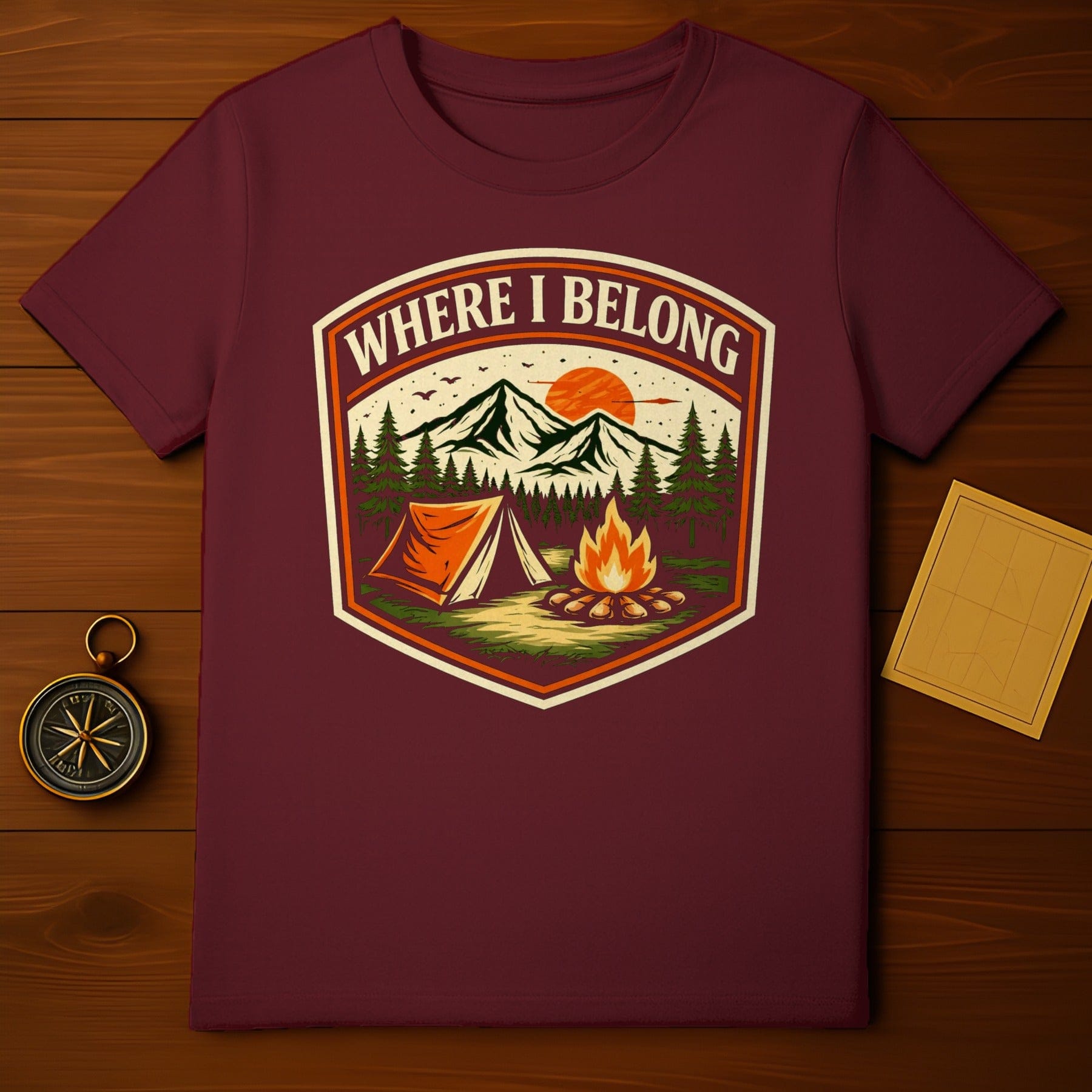 Where I Belong Camping Adventure T-Shirt