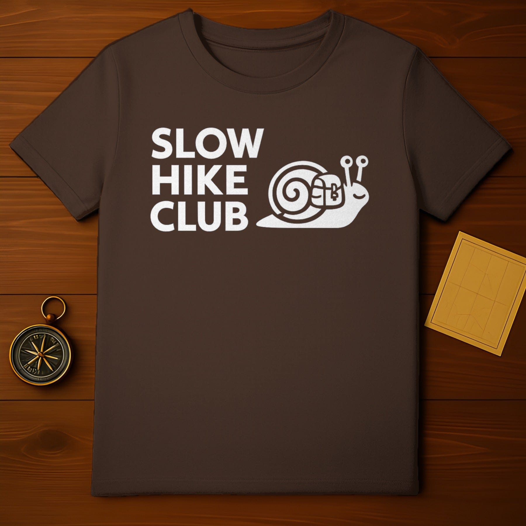 Slow Hike Club Snail Hiking T-shirt Fun Graphic Tee
