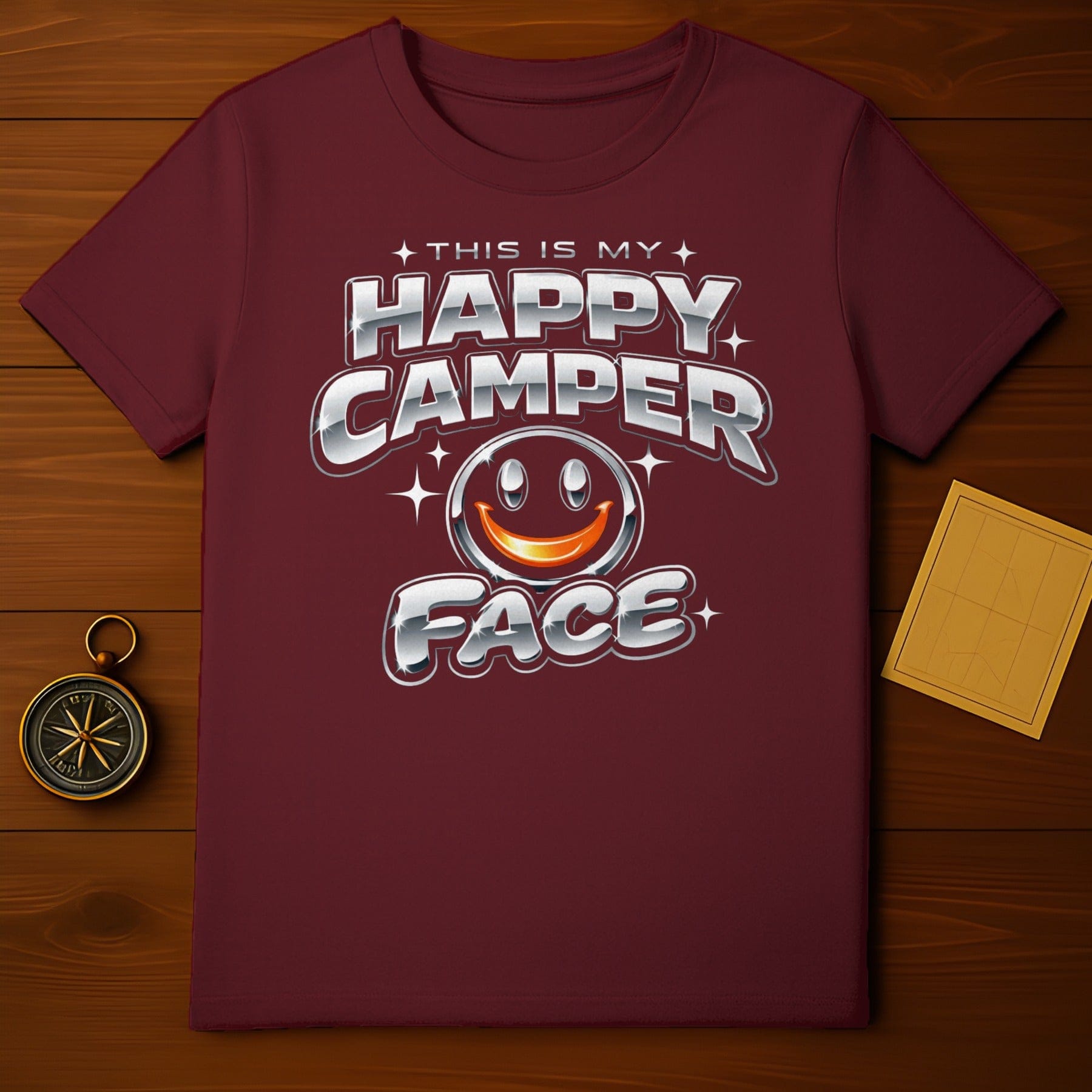 This Is My Happy Camper Face Shiny Design product type