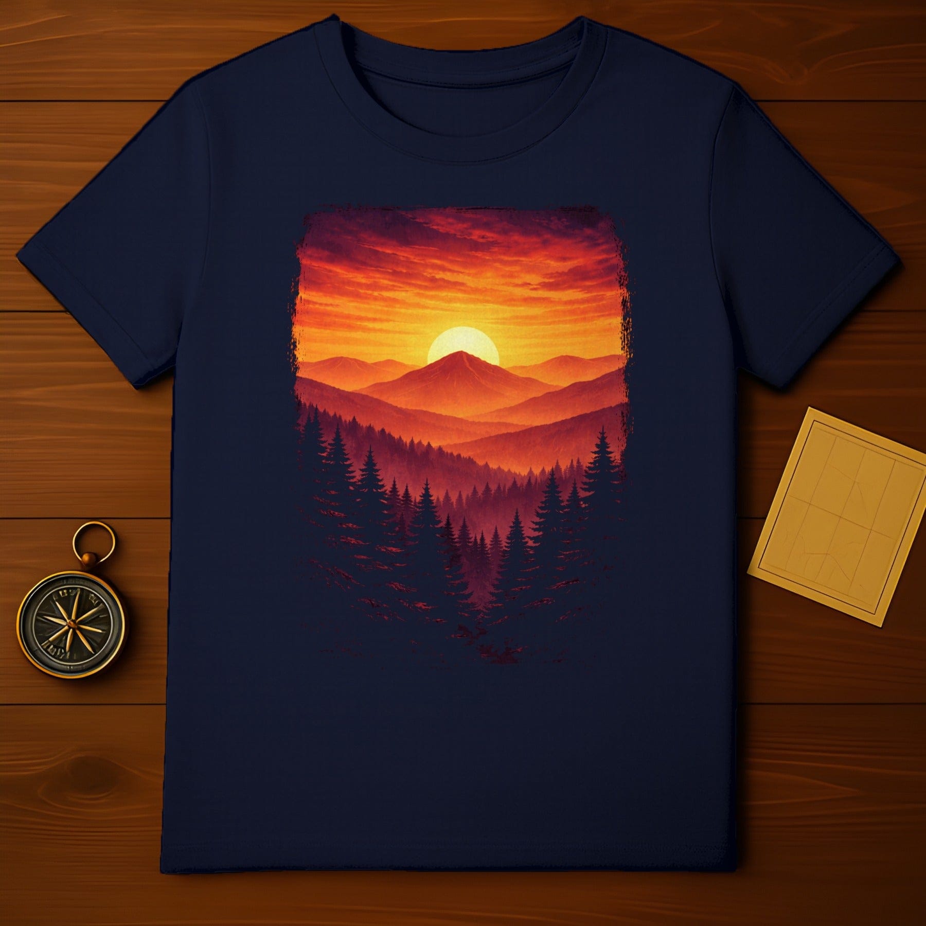 Vibrant Mountain Sunset Forest Landscape Graphic product type
tags: sunset mountains forest nature landscape art vibrant orange red trees outdoors adventure travel graphic scenic twilight wilderness horizon peak