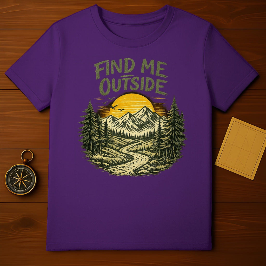 Find Me Outside Mountain and Forest Theme Shirt