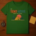 I'M TENT-ATIVE ABOUT MY PLANS Camping Adventure product type
Tentative
Camping
Outdoor
Nature
Humor
Punny
Adventure
Camp Life
Funny
Explorer
Travel
Forest
Trees
Sunset
Wilderness
Outdoorsman
Graphic Tee
Unique Design
Statement Shirt
Tent Design