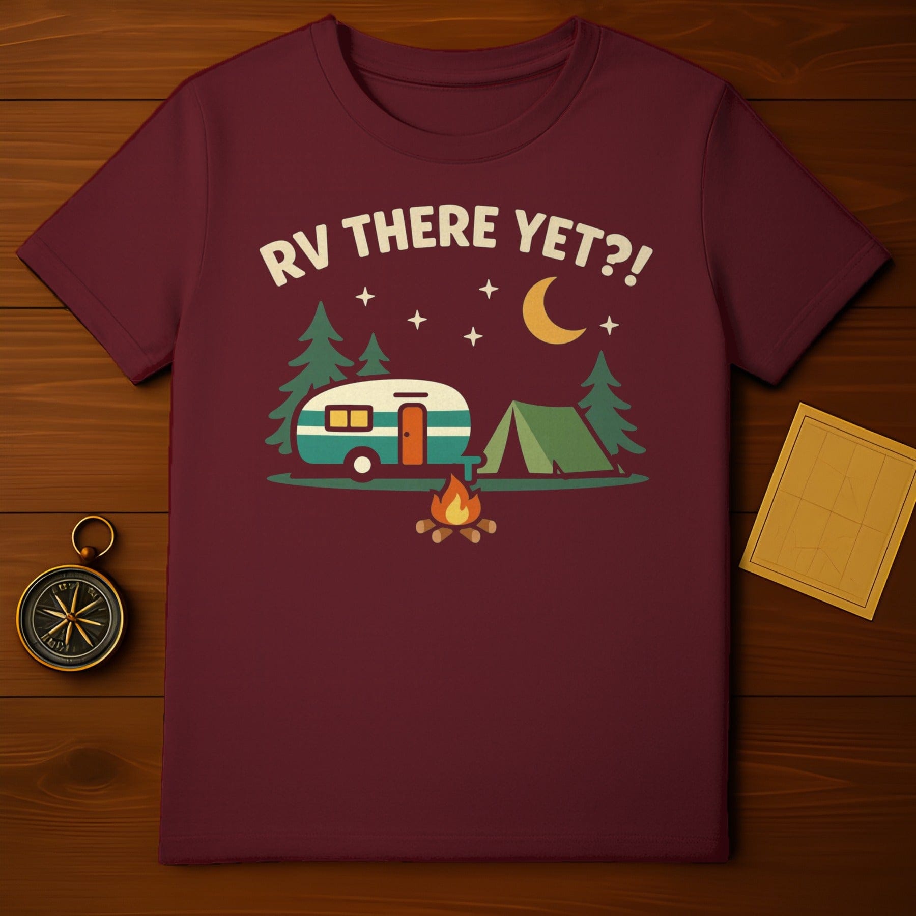 RV THERE YET Camping Night Scene Graphic product type