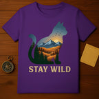 Purple Cat Silhouette Mountains Sunset Birds Stay Wild product type
Purple Shirt Cat Silhouette Mountain Landscape Sunset Design Forest Graphic Stay Wild Nature Theme Wildlife Apparel Outdoor Living Animal Lover Adventure Tee Scenic Art Unique Print Feline Design Wilderness Spirit Mountain Cat Sunset Cat Tree Cat Purple Top Casual Wear