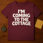 Maroon Graphic I'M COMING TO THE COTTAGE product type