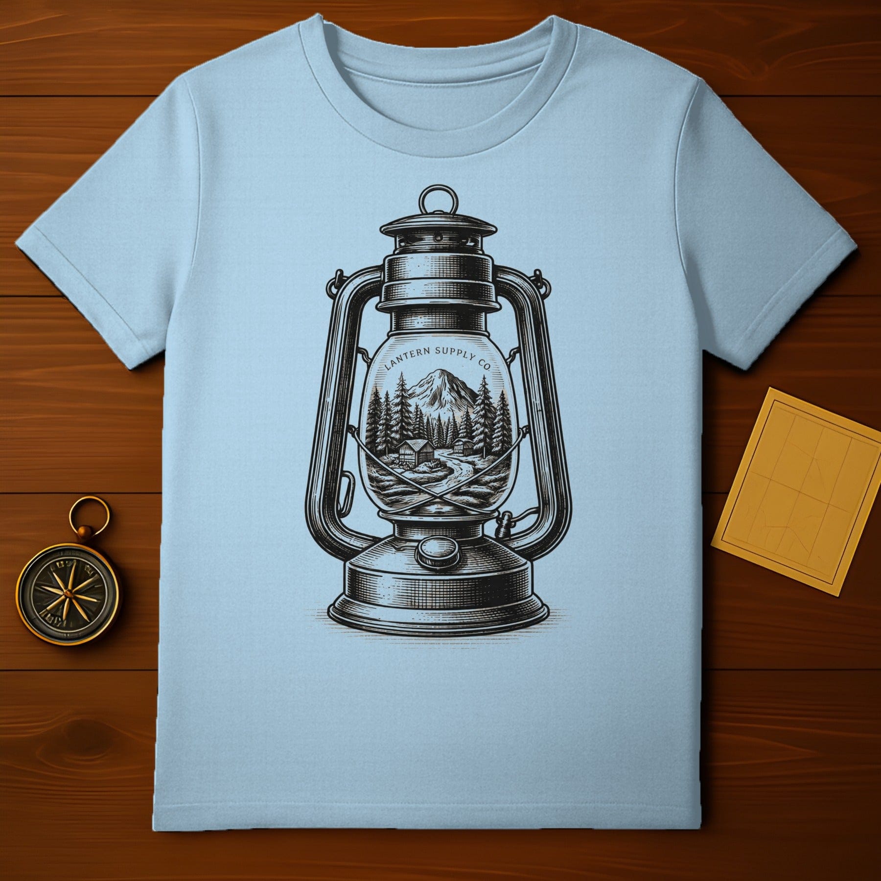 Vintage Lantern Mountain Adventure T-Shirt