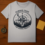 Always Take the Scenic Route Compass T-Shirt