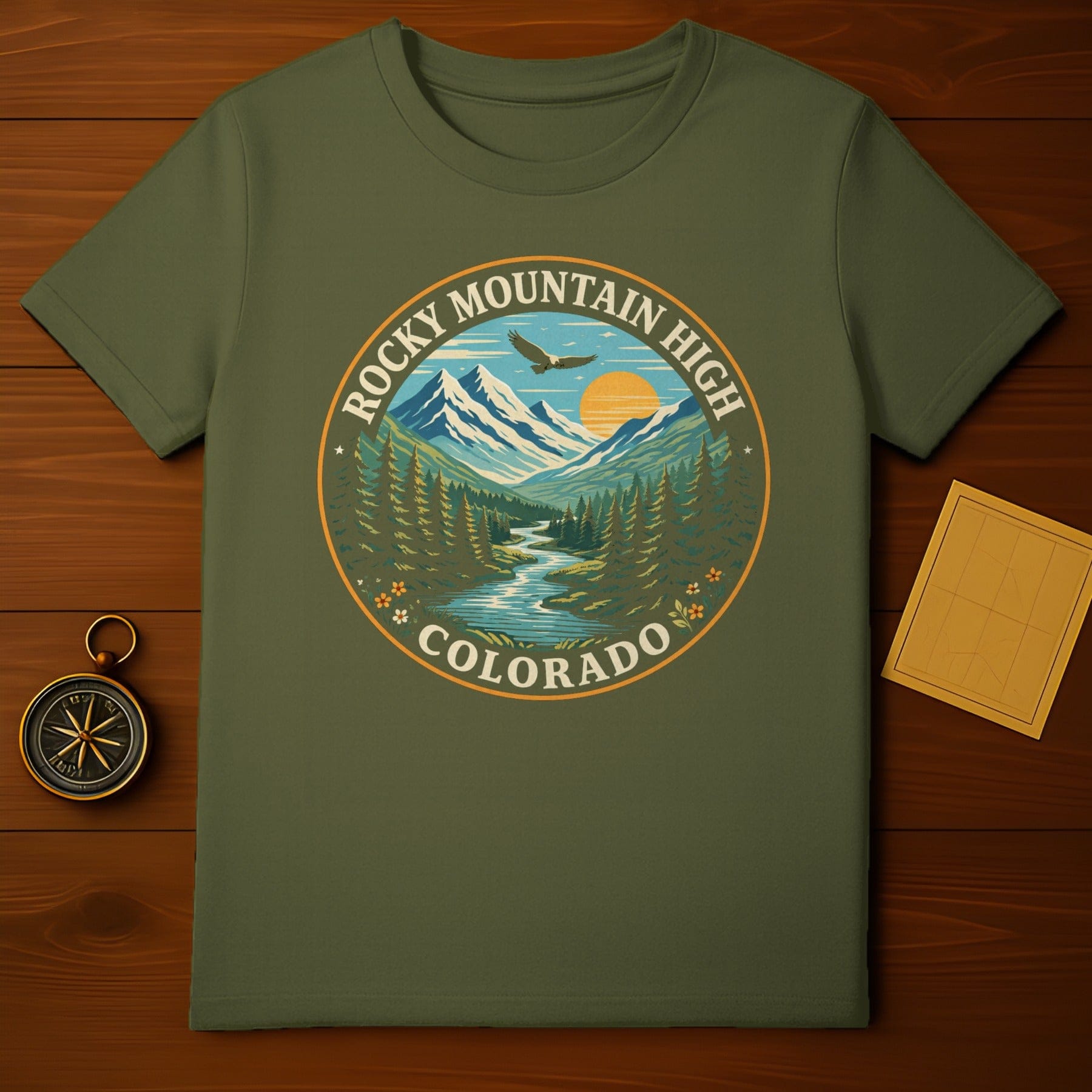 ROCKY MOUNTAIN HIGH COLORADO Eagle Mountains River product type
RockyMountainHigh, Colorado, MountainDesign, EagleGraphic, RiverLandscape, ForestTrees, SunsetArt, OutdoorAdventure, NatureLover, ScenicView, GraphicTshirt, VintageStyle, RetroInspired, ColoradoTravel, NationalPark, PineTrees, WildlifeArtwork, MountainRiver, GreenShirt, LandscapePrint