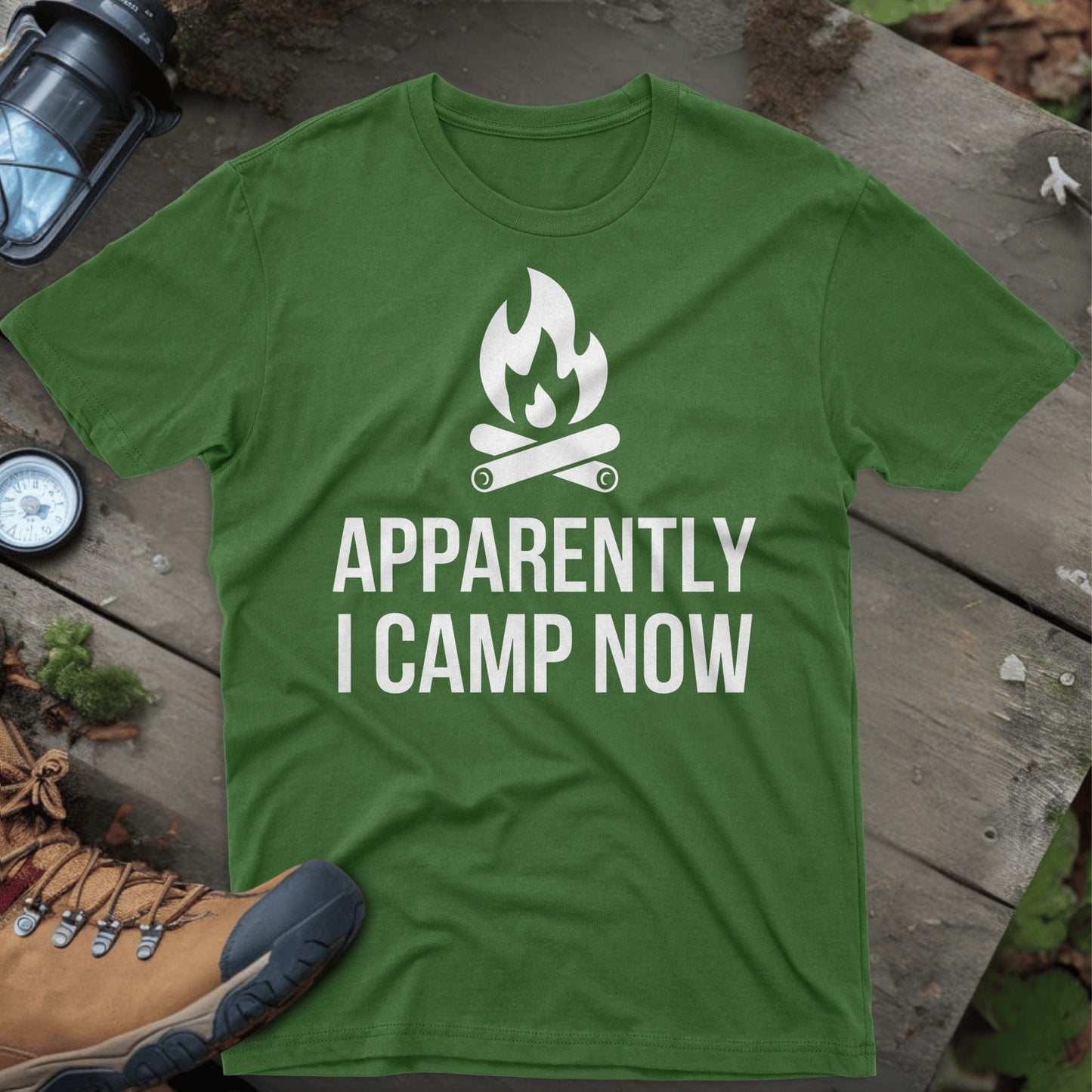 Apparently I Camp Now Printed Shirt product