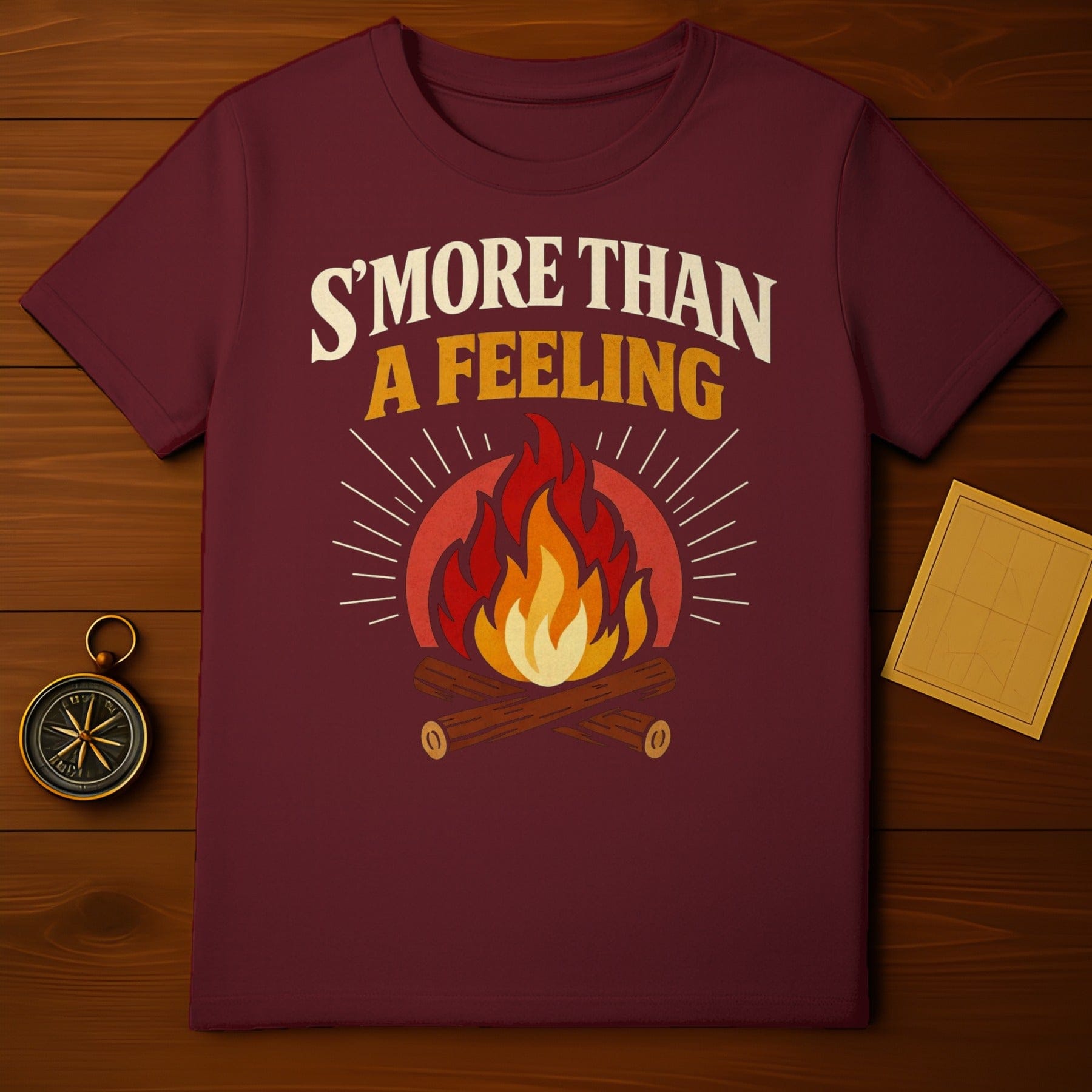 S'MORE THAN A FEELING campfire graphic t-shirt product type
S'MORE THAN A FEELING
Campfire
Graphic Tee
T-Shirt
Camping
Outdoors
Smores
Fire Pit
Marshmallow
Bonfire
Nature Lover
Adventure Tee
Funny Shirt
Pun Shirt
Retro Camp
Vintage Style
Summer Night
Autumn Vibes
Cozy Camp
Outdoorsy Gift