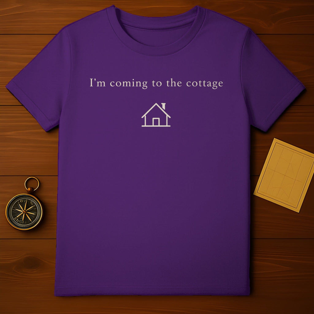 I'm coming to the cottage purple graphic print product type