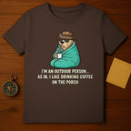 Outdoor Bear with Coffee Porch Lover Shirt