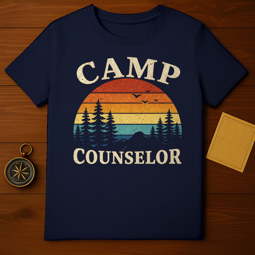 Vintage Camp Counselor Sunset Graphic T-shirt