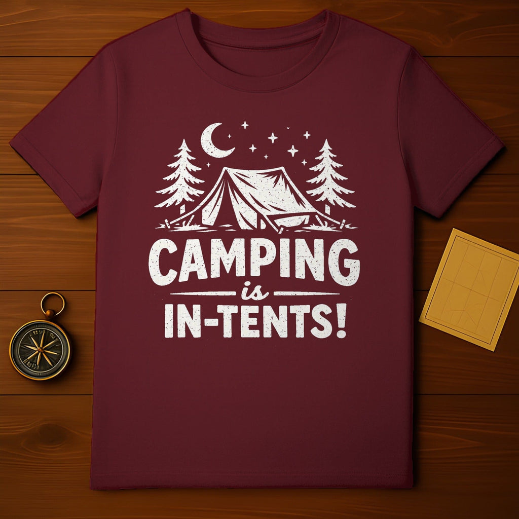 Camping is In-Tents Graphic T-Shirt for Outdoor Enthusiasts