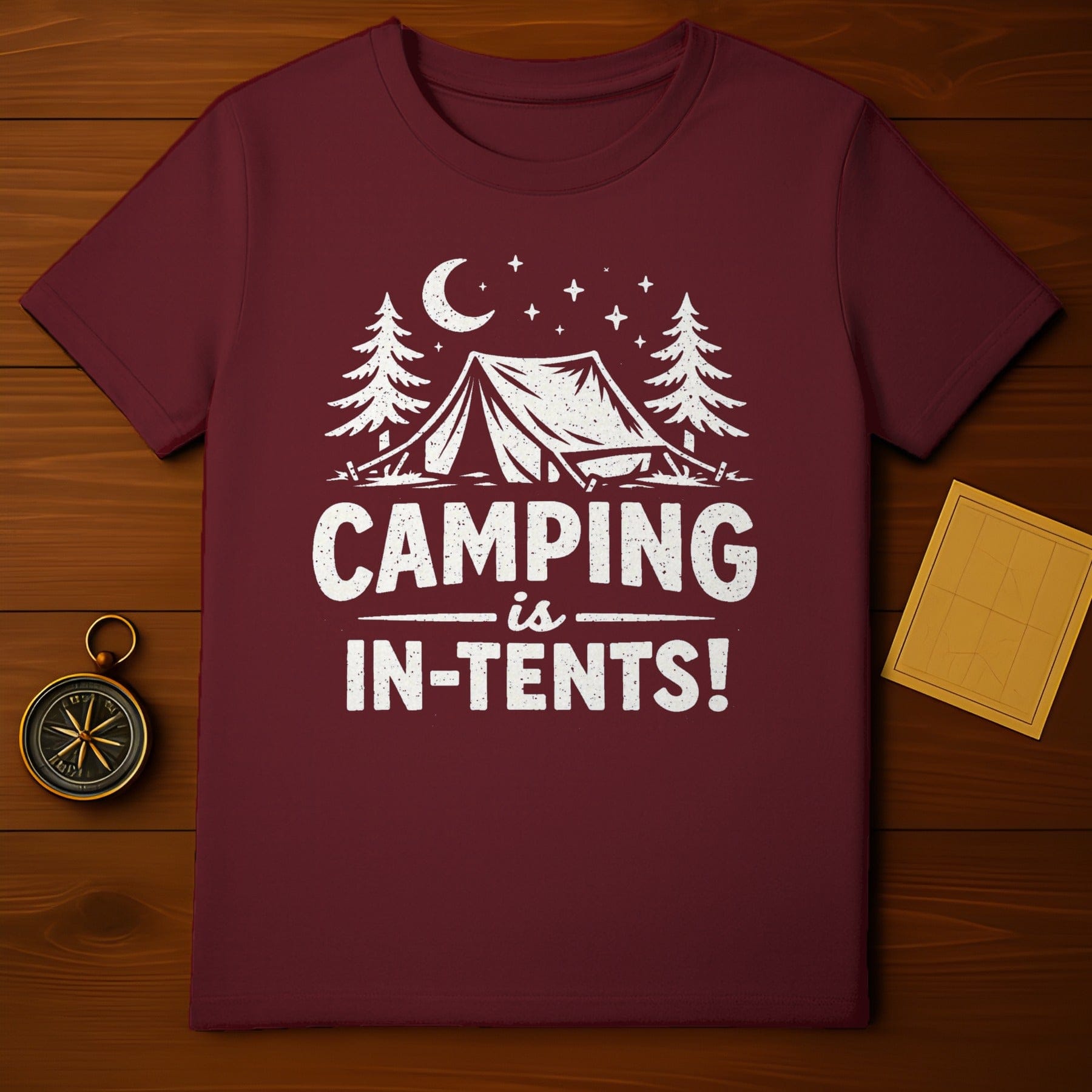 Camping is In-Tents Graphic T-Shirt for Outdoor Enthusiasts
