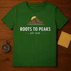 ROOTS TO PEAKS EST 2025 Mountain Sun Graphic Tee product type
Green T-Shirt, Roots To Peaks, Mountain Graphic, Sun Design, Adventure Tee, Outdoor Apparel, Nature Shirt, Graphic Tee, Est 2025, Hiking Shirt, Explore Fashion, Unique T-Shirt, Casual Wear, Forest Green, Mountain Lover, Peaks Design, Earthy Tones, Travel Shirt, Wilderness Gear, Stylish Tee