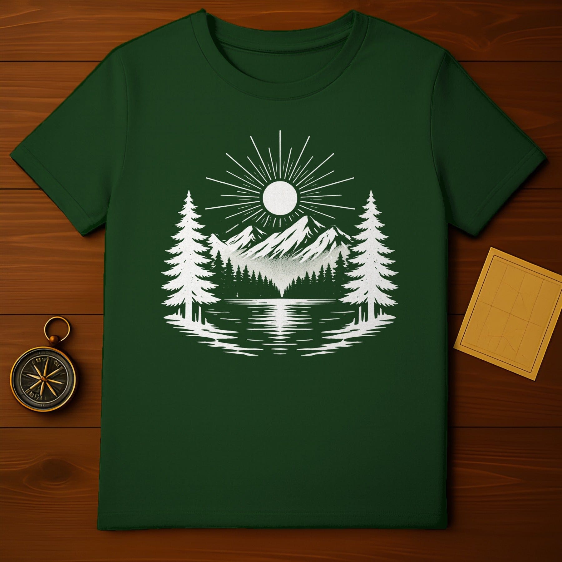 Scenic Mountain Lake and Trees Nature T-shirt