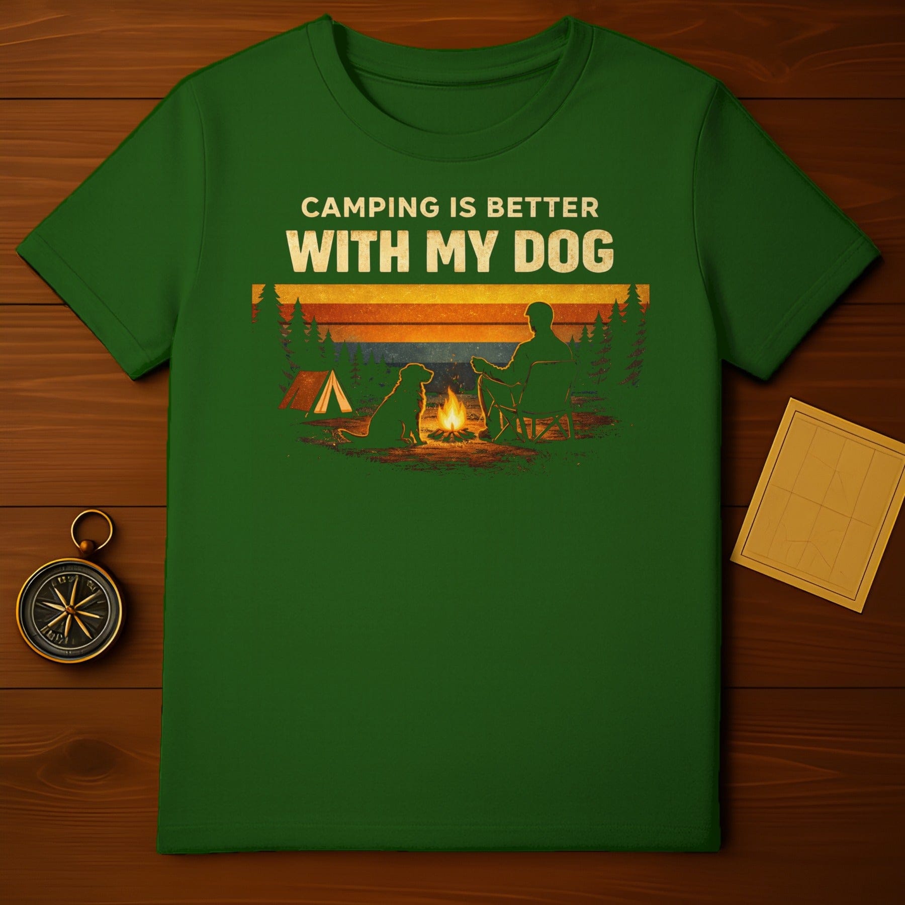 Camping Is Better With My Dog Graphic T-shirt