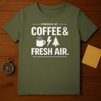 Powered by Coffee & Fresh Air Graphic T-Shirt