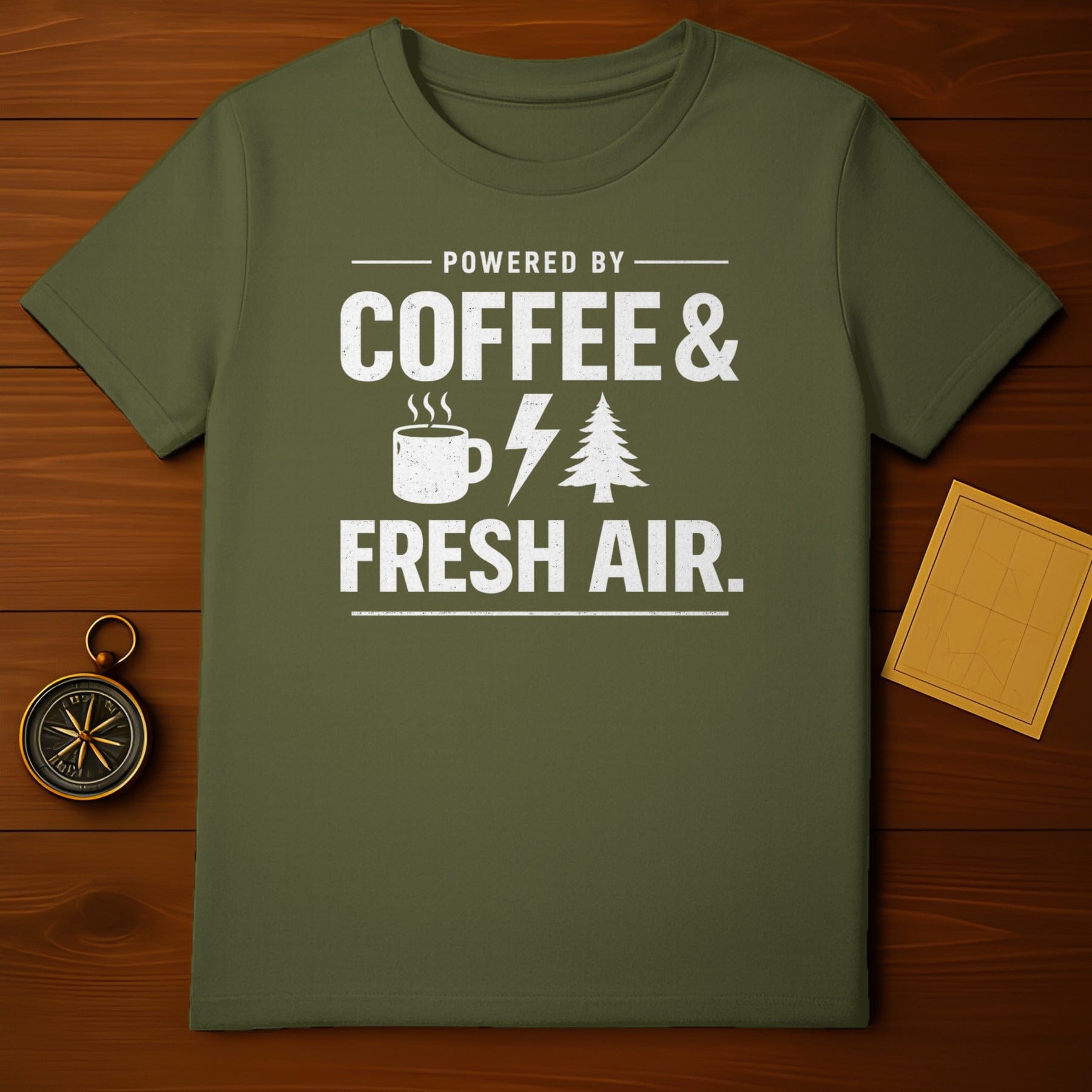 Powered by Coffee & Fresh Air Graphic T-Shirt