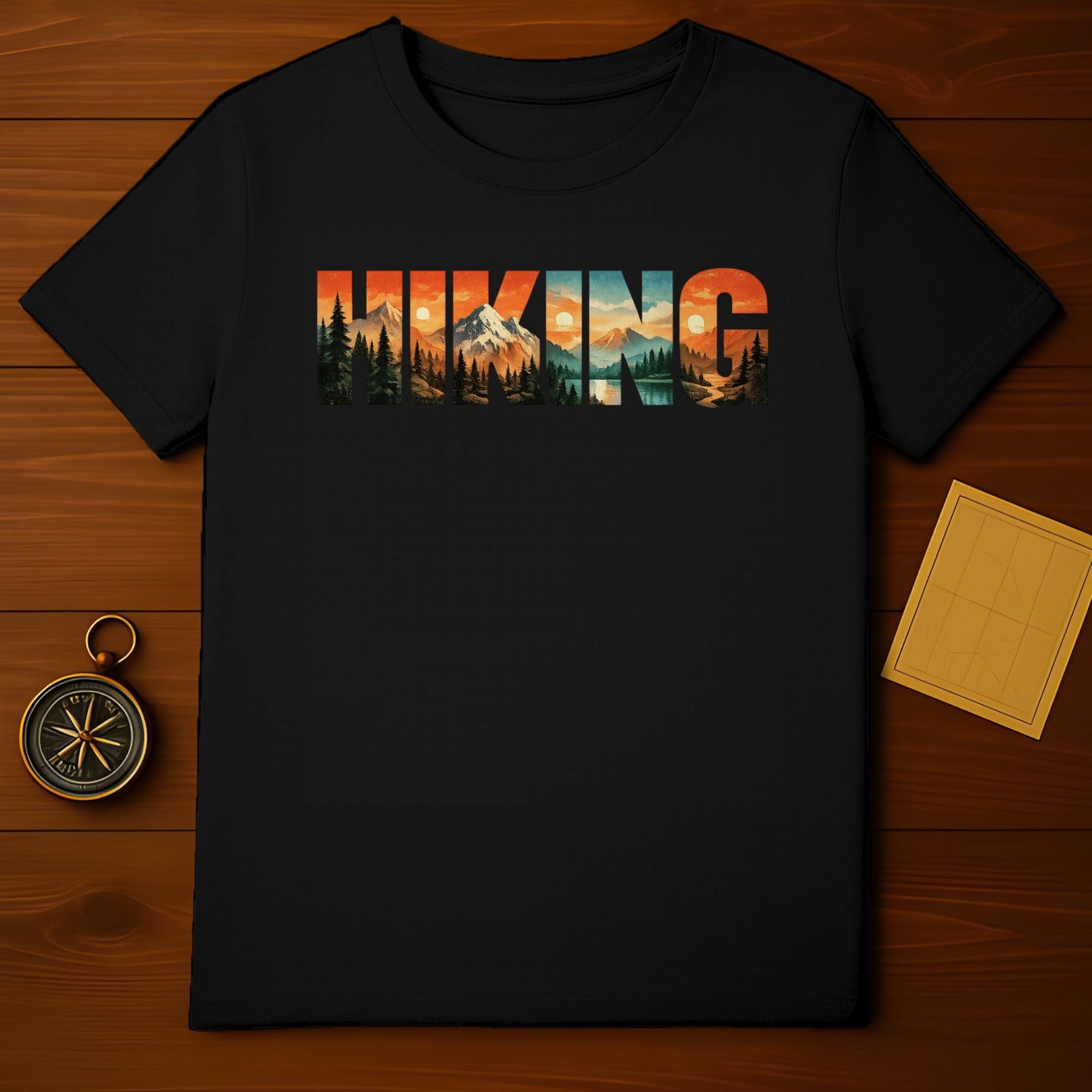 Scenic Hiking Adventure Landscape Graphic T-shirt