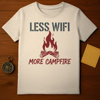 Less Wifi More Campfire Design T-shirt for Camping Lovers