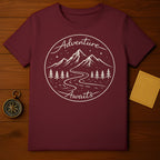 Adventure Awaits Mountain and Trees Graphic Shirt