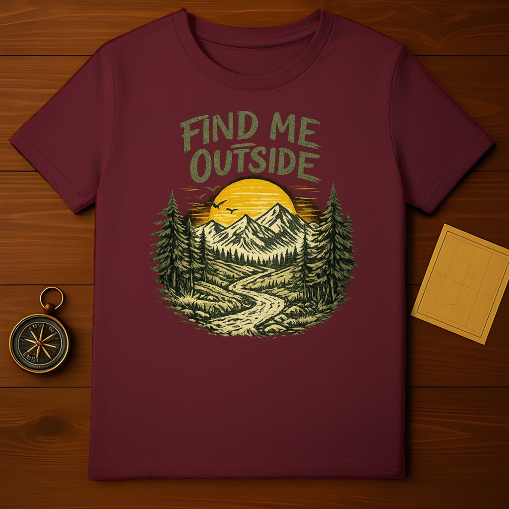 Find Me Outside Nature Scenic Graphic T-Shirt