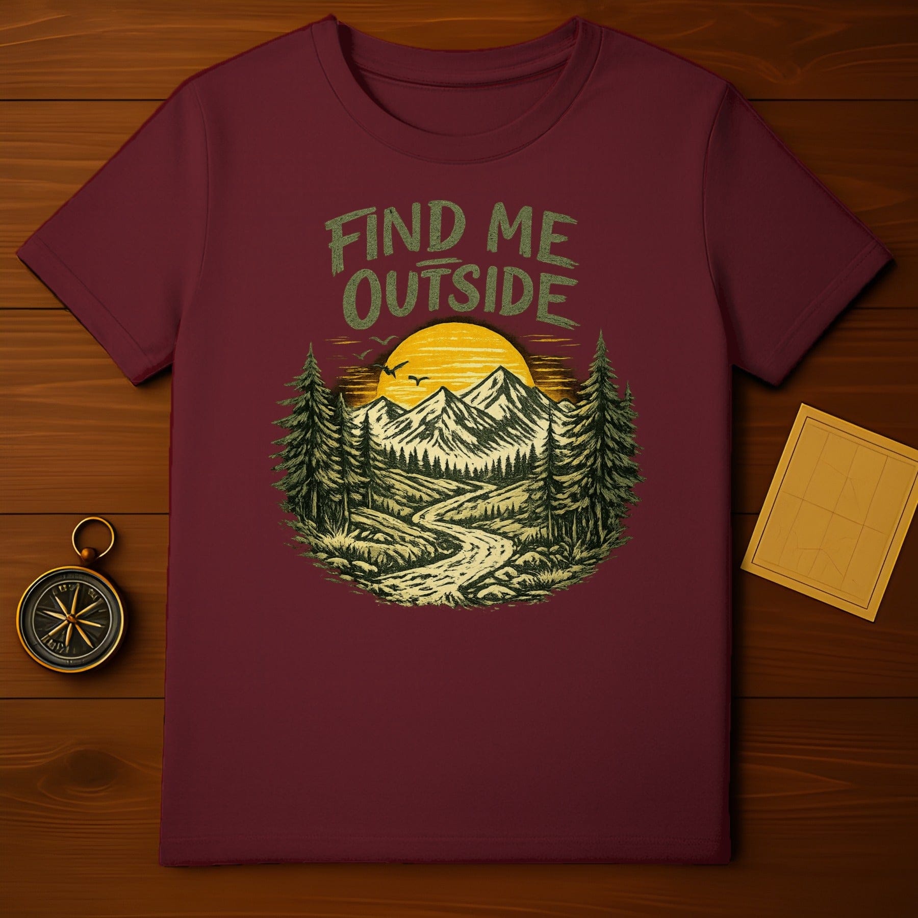 Find Me Outside Nature Scenic Graphic T-Shirt