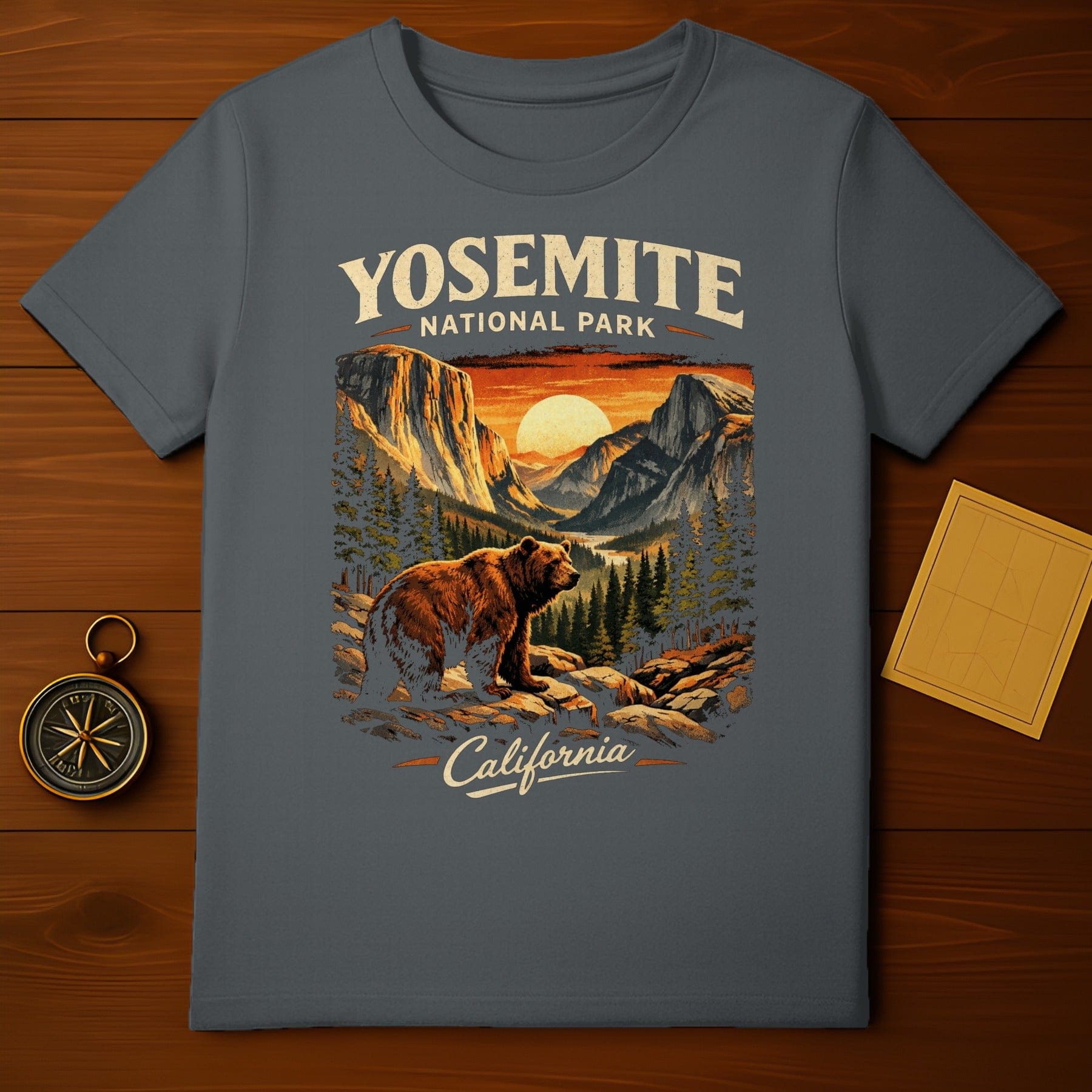 Yosemite National Park Bear Sunset California Shirt