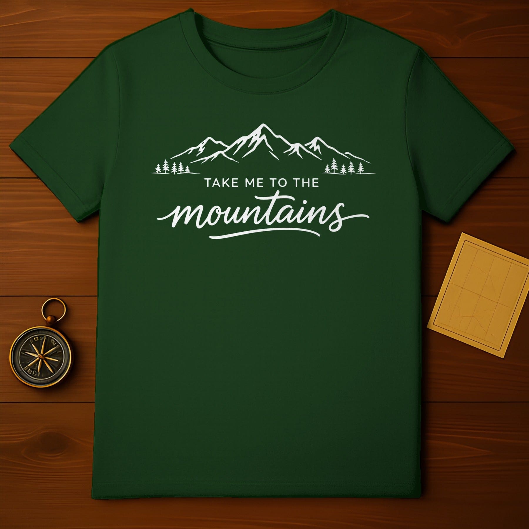 Take Me to the Mountains Green T-shirt