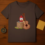 Rustic Guitar and Lantern Graphic Print T-shirt