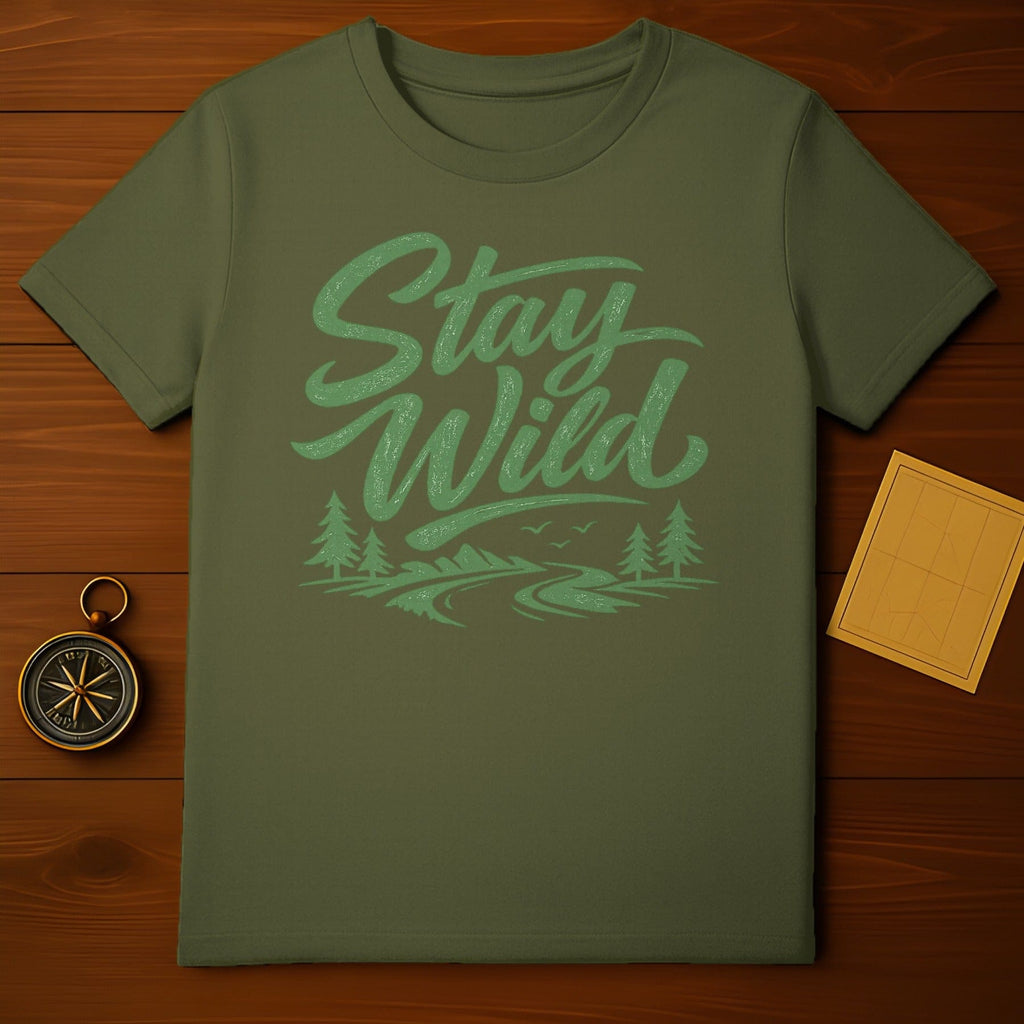 Stay Wild Graphic Tee Shirt for Adventurous Souls