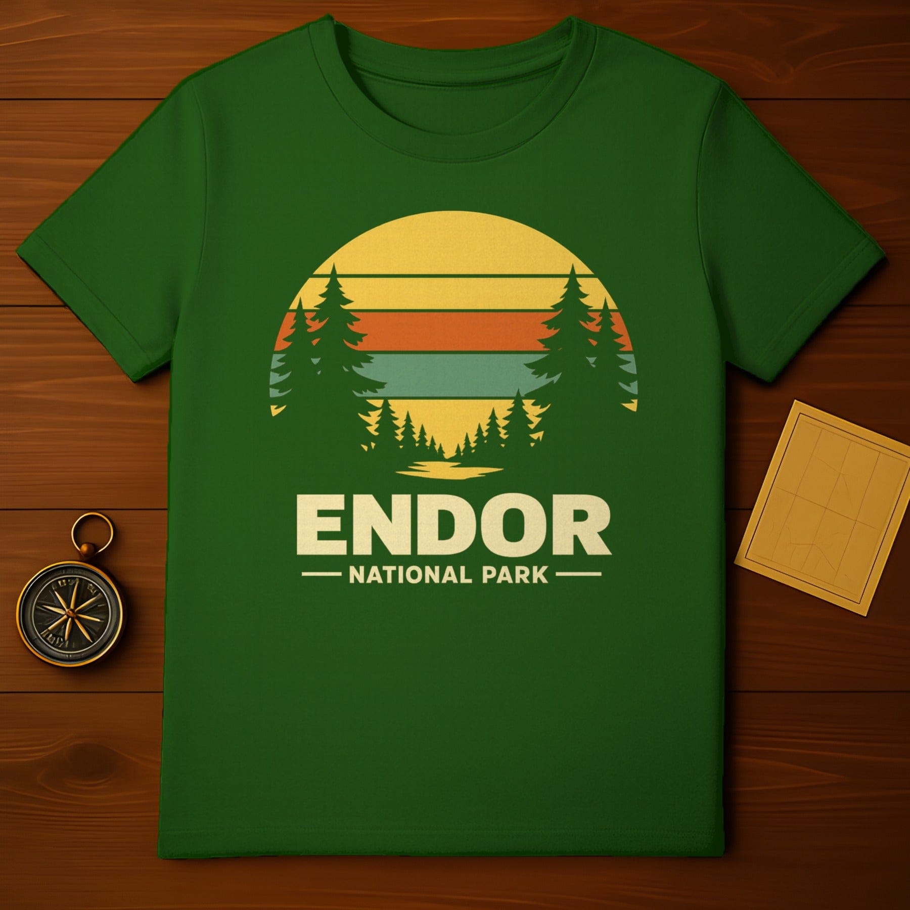 Endor National Park Vintage Sunset Graphic T-shirt product type
Star Wars
Endor
National Park
Retro Design
Vintage Graphic
Pine Trees
Forest Theme
Nature Lover
Sci Fi Gift
Movie Fan
Ewok
Green T-shirt
Sunset Graphic
Adventure
Pop Culture
Geek Apparel
Fictional Travel
Unique Tee
Space Fantasy
Galactic Park