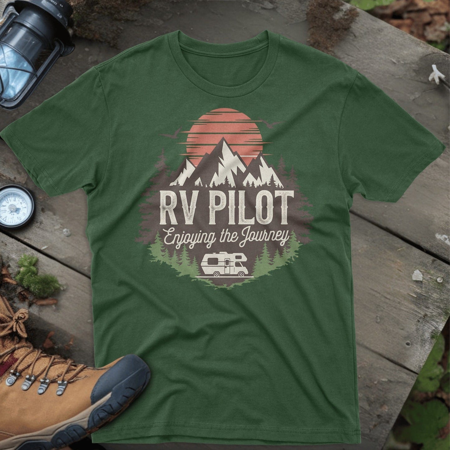RV Pilot Enjoying the Journey Graphic T-Shirt product