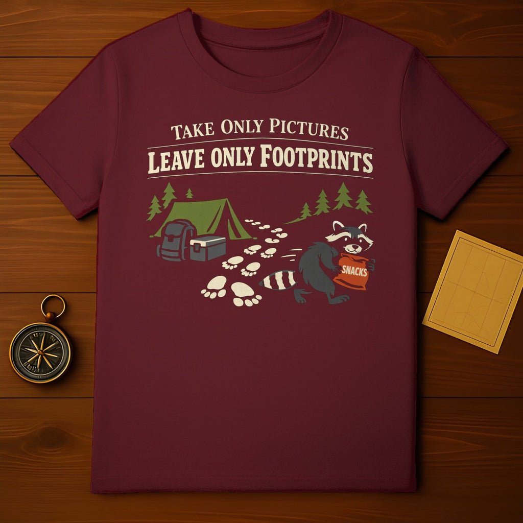 Take Only Pictures Leave Footprints Camping Shirt